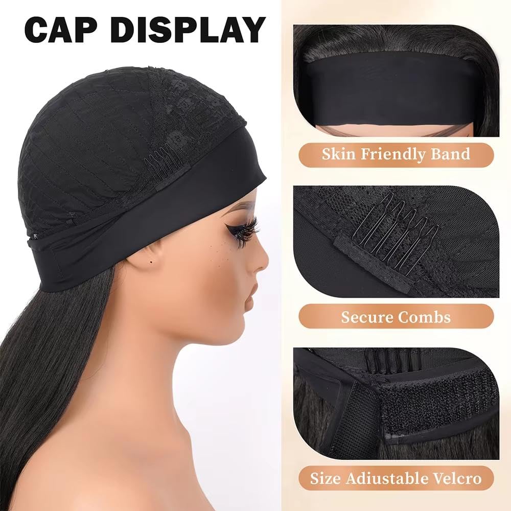 Haarpflege Bouncy Curly Short Stirnband Perücke Für Schwarze Frauen(2,22inches)