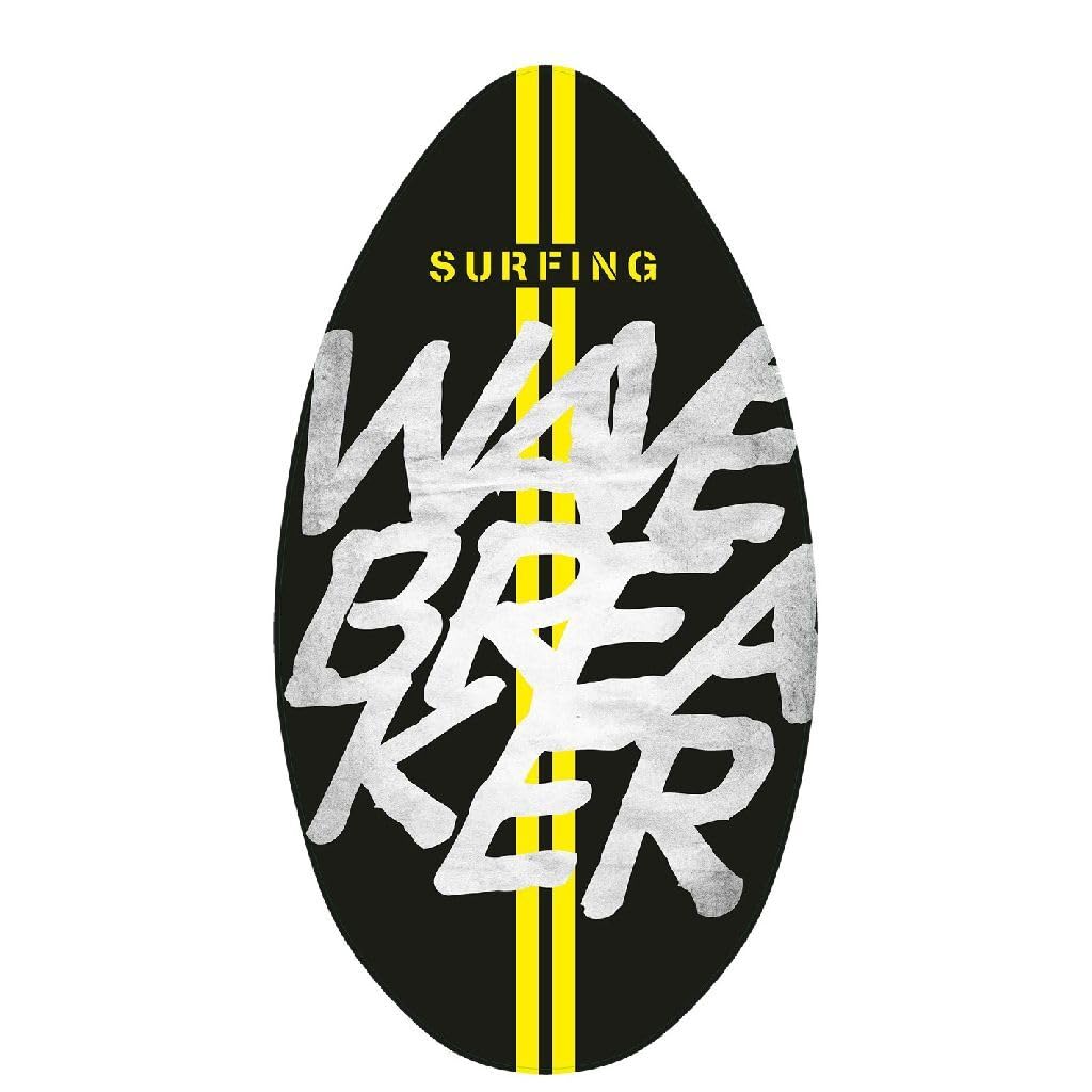 Skimboard In Legno Wavebreaker 94 Cm - Tavola Da Surf Per Bambini Dai 9 Anni, Bianco E Nero - Foto 5
