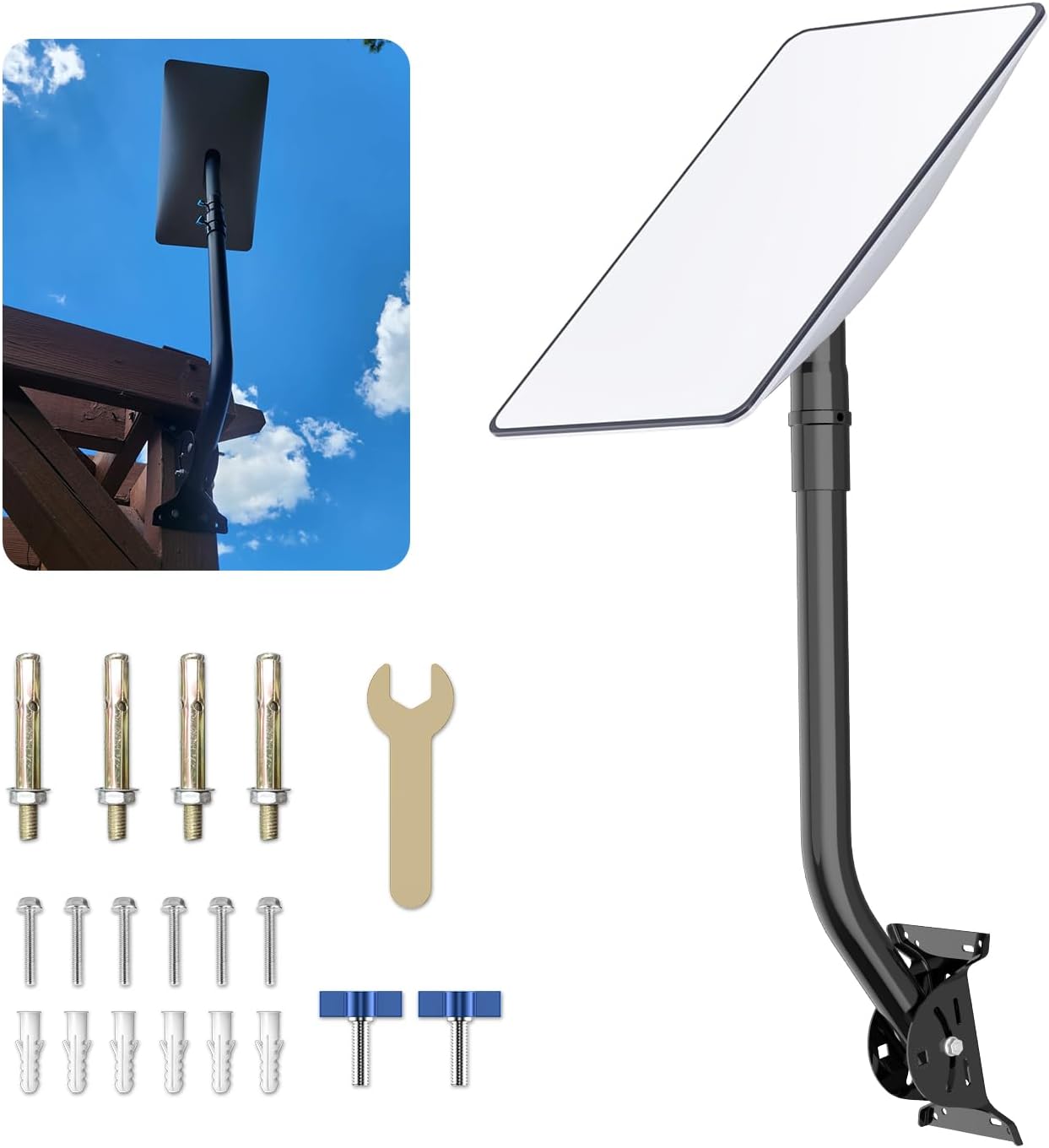 Puleyun 6,3 Cm/30 Cm Para El Hogar Exterior Para Starlink Dish Montaje