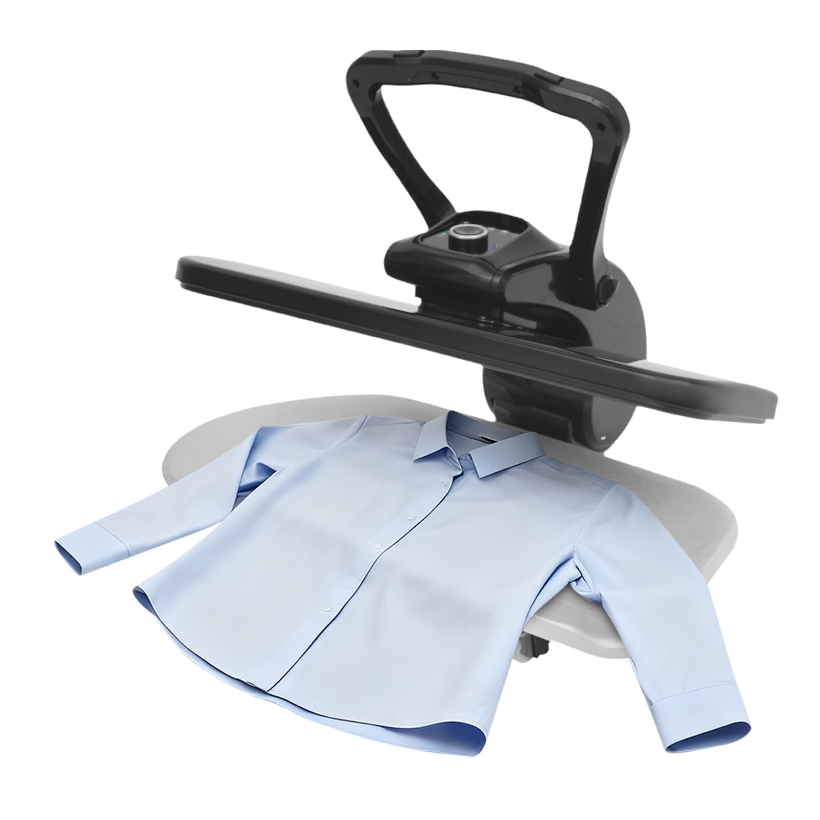 Stiratrice professionale da 2200 W, 66 x 53 cm, con 5 impostazioni del tessuto, riscaldamento rapido in 3 minuti, per camicie, biancheria da letto, piano del tavolo per casa e negozio (nero)
