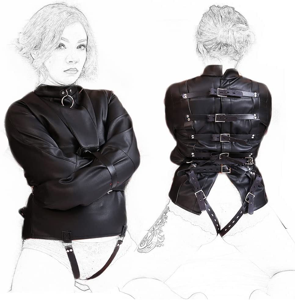 MFMYEE BDSM Bondage Leder Erotik Dessous Zwangsjacke Erwachsene Spielzeug Produkte SM Fetisch Sex Toy