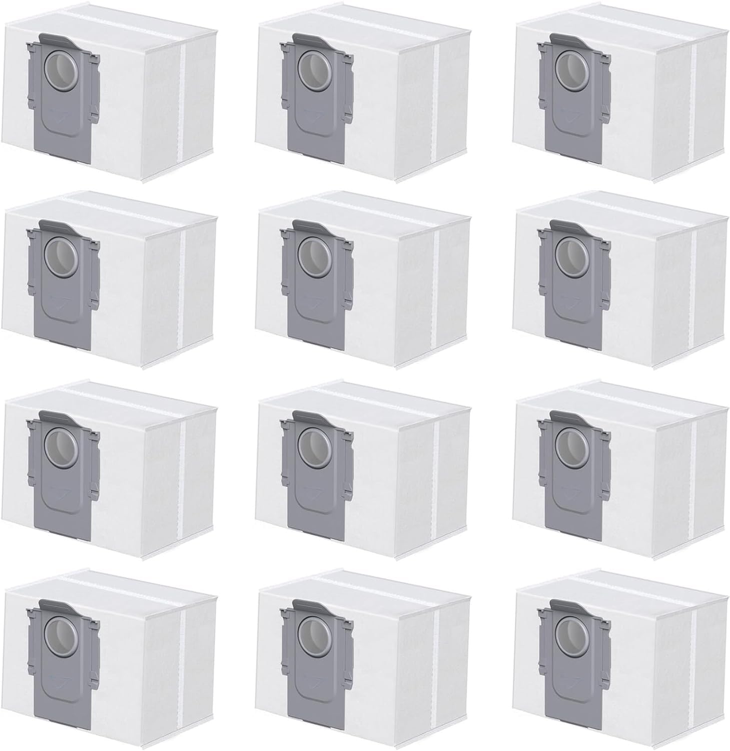 12 枚紙パック ロボロック 用 Roborock S8+ / S8 Pro Ultra / S7 MaxV Ultra / S7 Pro Ultra / Q7+ / Q7 Max+ / Q5+/ Q5 Pro+/ Q8 Max / Q8 Max+ / Q10V+/Q10P+/Q7T+/ Q7B+対応 自動ゴミ収集ドック用 使い捨て 互換紙パック 互換品 消耗品