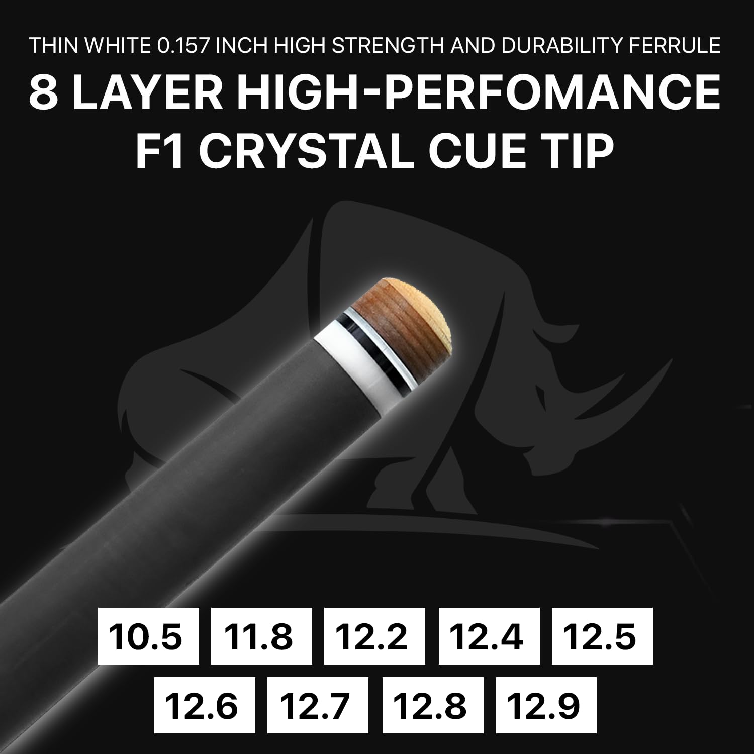 Amazon.co.jp: RHINO - 76.2 cm / 3/8-14 カーボン プールキュー