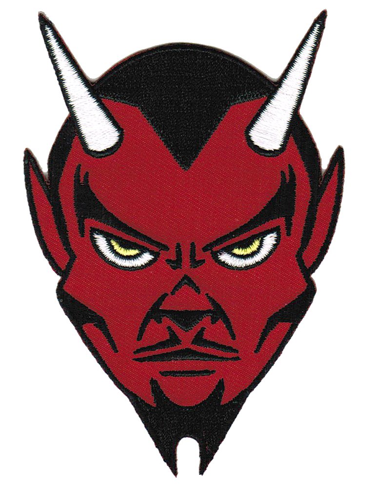 Red Devil Embroidered Patch Satanic Evil 666 Lucifer Satan Iron-on Emblem Small