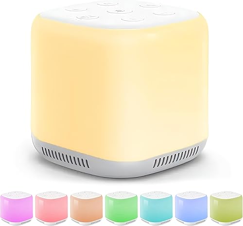 ANGLERAYS Máquina de sonido para bebés y proyector de luz nocturna con rotación de 360°, temporizador |30-60-90| Minutos. 32 sonidos de hollín,