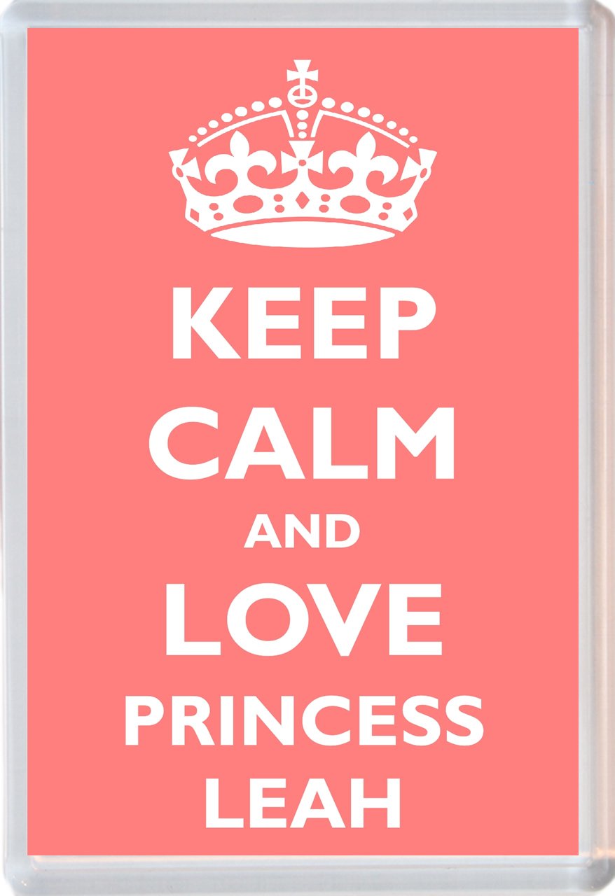 Keep Calm and Love Princess Leah - Jumbo Fridge Magnet Souvenir Present