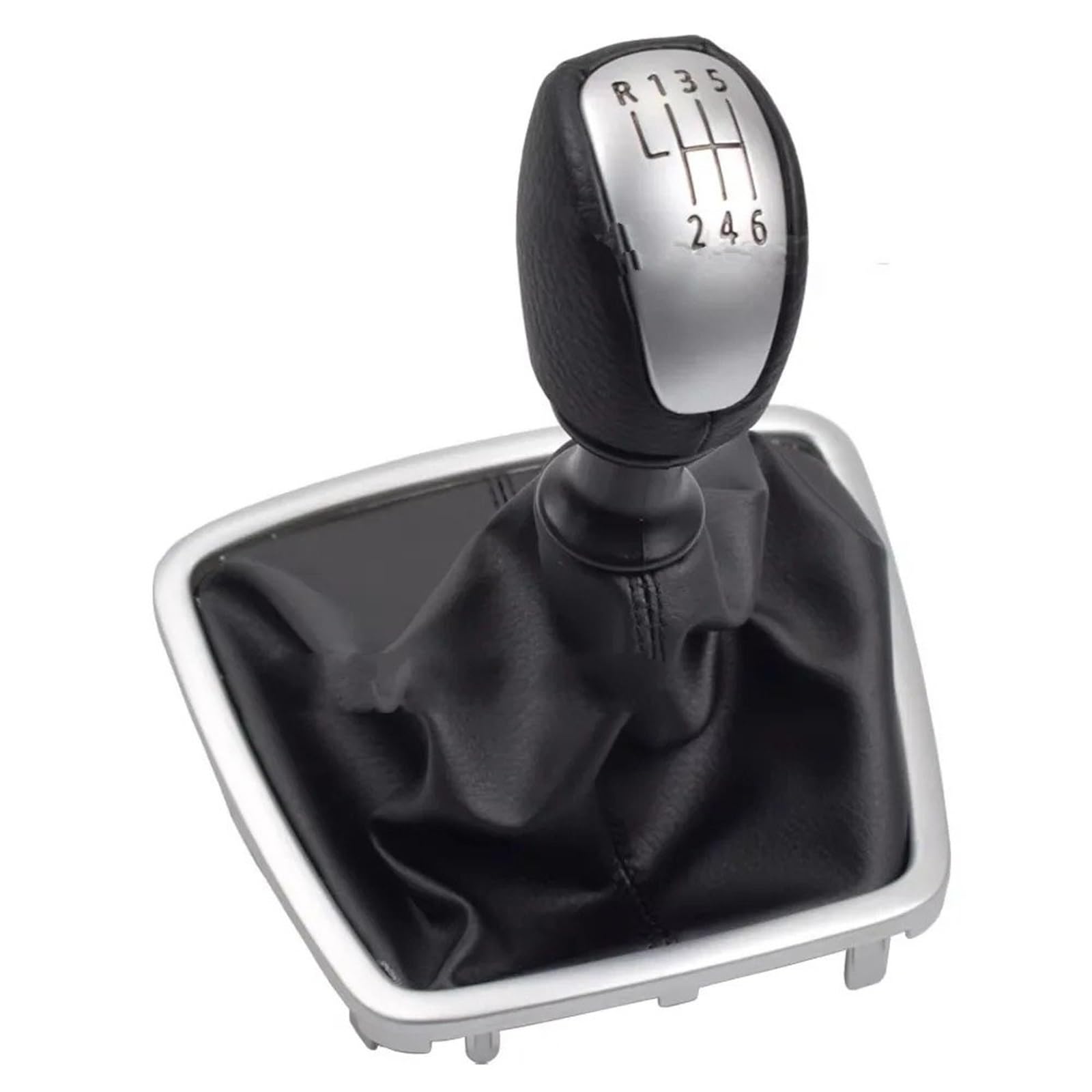 tusgt Knob Manual for Laguna III MK3 2007-2015 Car Manual Gear Shift Knob Gaiter Boot Cover Lever Shifter Handle Stick(Gear knob and case-)