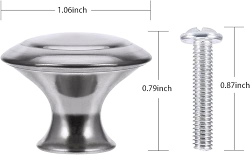 Miniatura 2 de Bememo Paquete de 30 pomos redondos para gabinetes de cocina, tiradores redondos para cajones de cocina, tiradores redondos