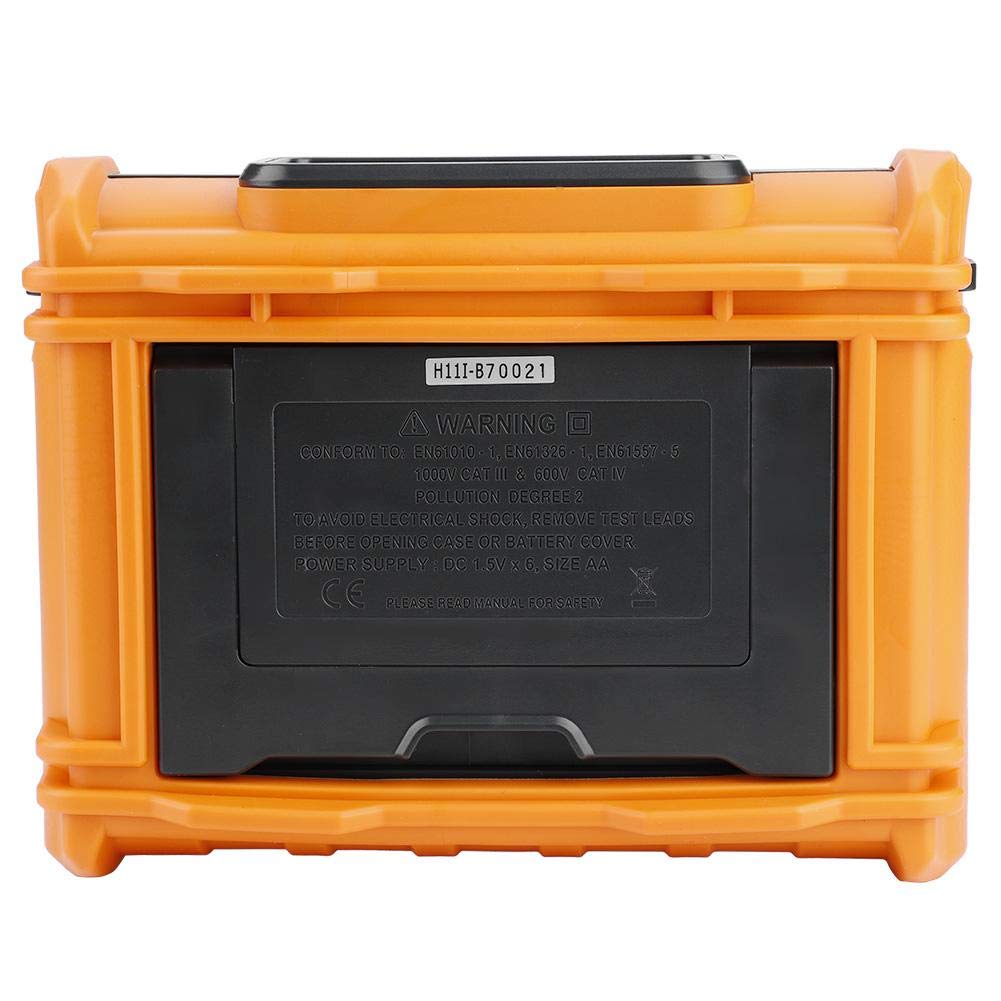 PM2302 - Medidor digital de resistencia (medidor de tierra de 0-4K ohm, medidor de aislamiento, multímetro con pantalla LCD retroiluminada)