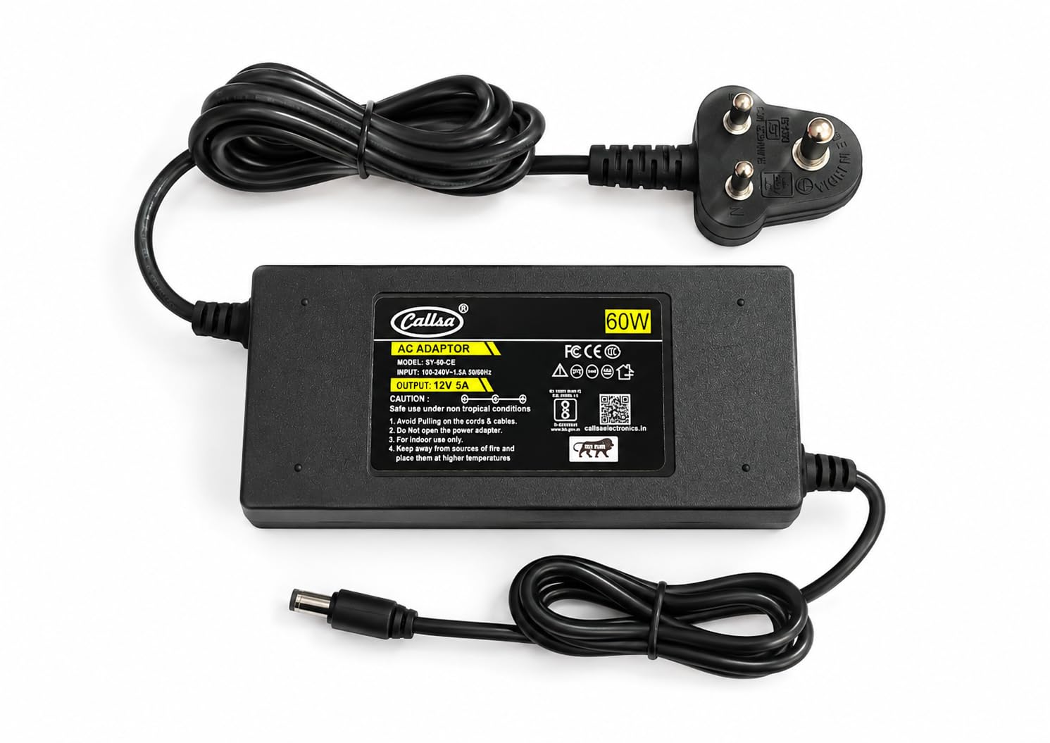 12V 5A Power Adapter 60W AC to DC Converter | 12 Volt 5 Amp SMPS DC Supply Adapter for CCTV Camera, LED Strip Light, DVR, NVR, LCD Monitor, Router, DIY Electronics-image-17
