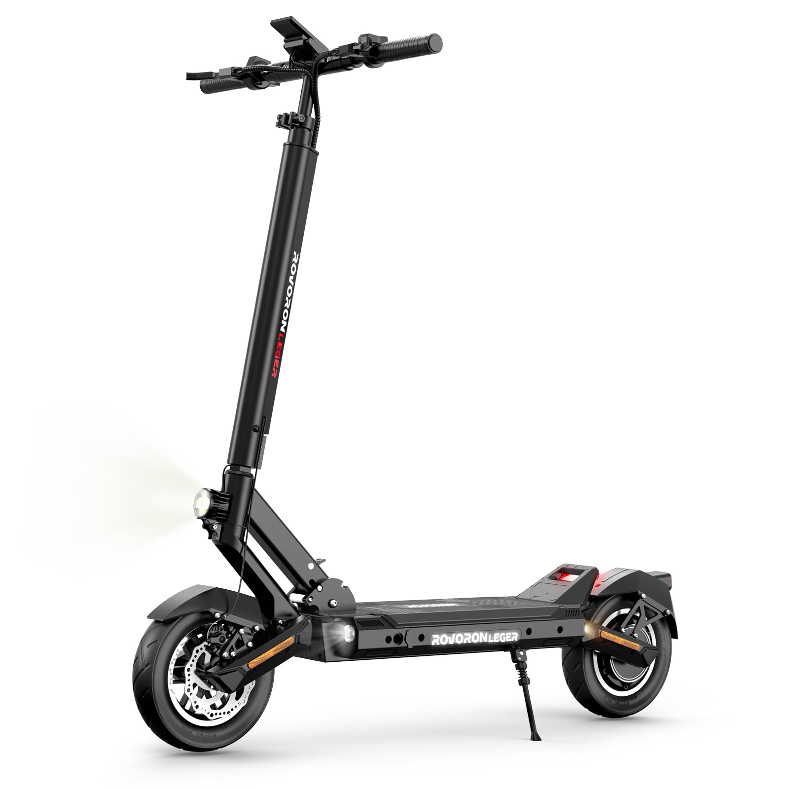 ROVORON KULLTER Electric Scooter, 60V 23.4AH Dual Motors 1300W (Peak 4000W), 50MPH Top Speed, 10-Inch Off-Road Tires, 360° Lights, Front & Rear Dual Suspension, Quick Fold, High Weight Capacity