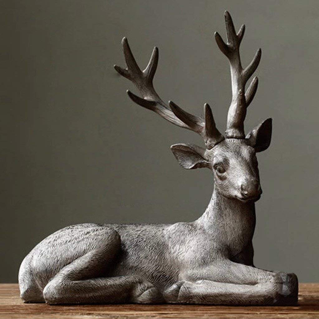 Harz Hirsch Figur Ornament Tischdekoration Kunstsammlung für Wohnzimmer Leseraum Weihnachtstag Deko