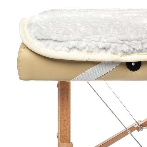 Miniatura 4 de Saloniture Juego de almohadilla de masaje de forro polar y cuna facial, suave y cómodo de 12 pulgada de grosor para cama facial y reposacabezas,