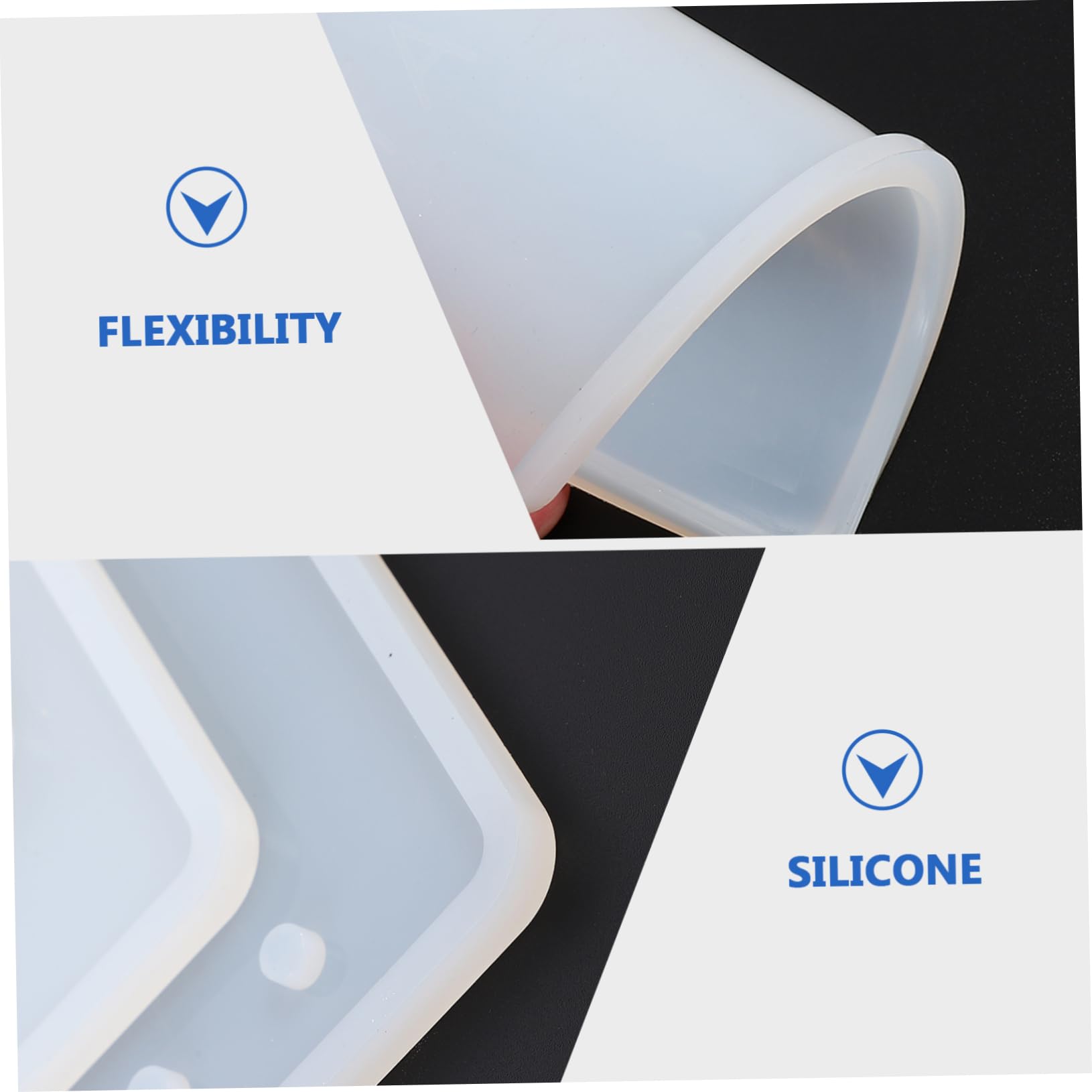 Angoily Molde de Silicona para Cuaderno Diy B5 A5 A6 A7 Molde de Fundición Creativo Resina Manualidades 4 Unidades para Bricolaje