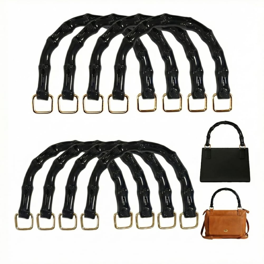 Photo 1 of ***MISSING PARTS***
8PCS D Shaped Imitation Bamboo Bag Handles Replacement Resin Handbag Handles for Clutch Purse DIY Straw Woven Rattan Tote Bag Making Decorations 2 Sizes (Brown2)
