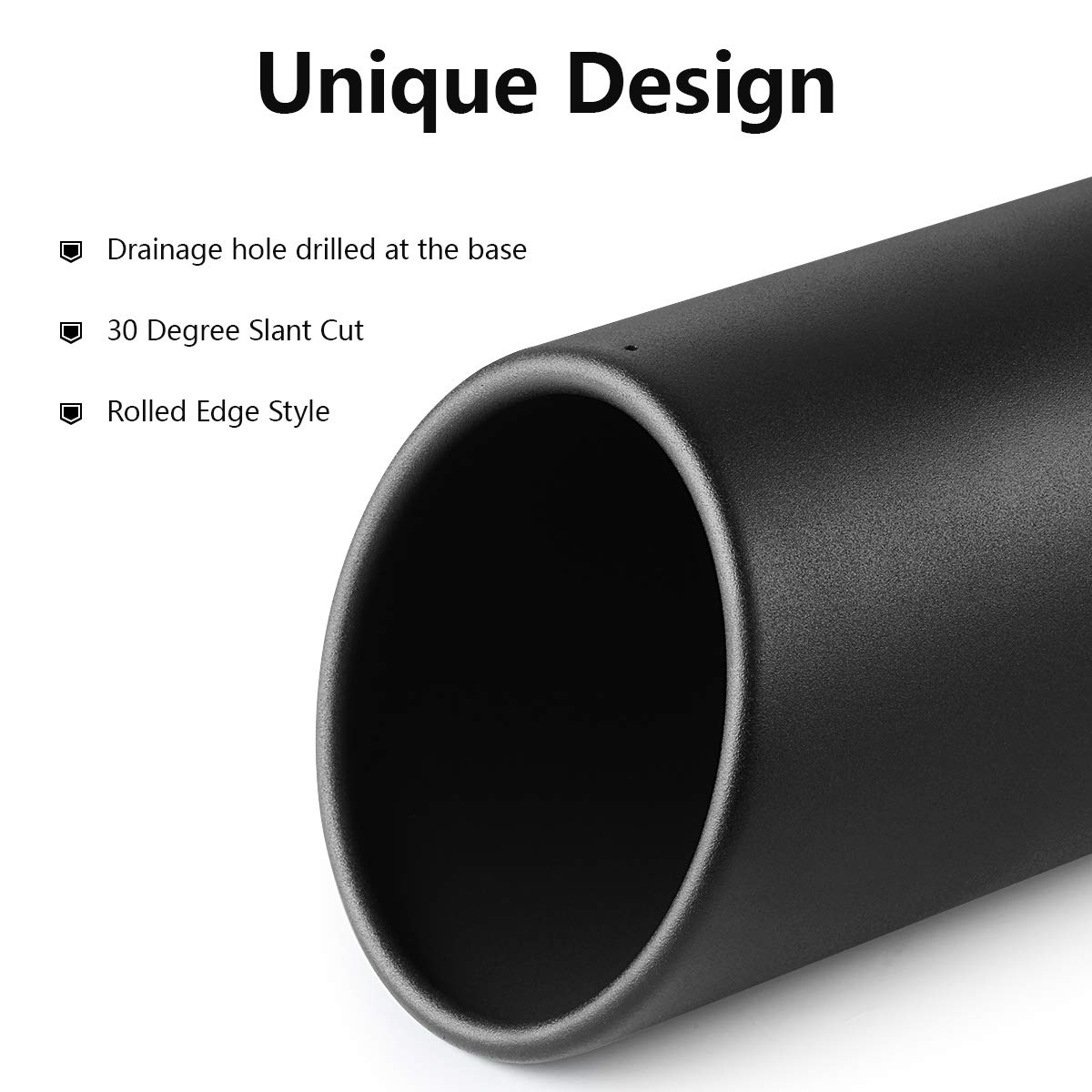 Elbow Exhaust Tip, 4 Inch Inlet, 6 Inch Outlet, 23 In Overall Length, Chrome Turn - View #9
