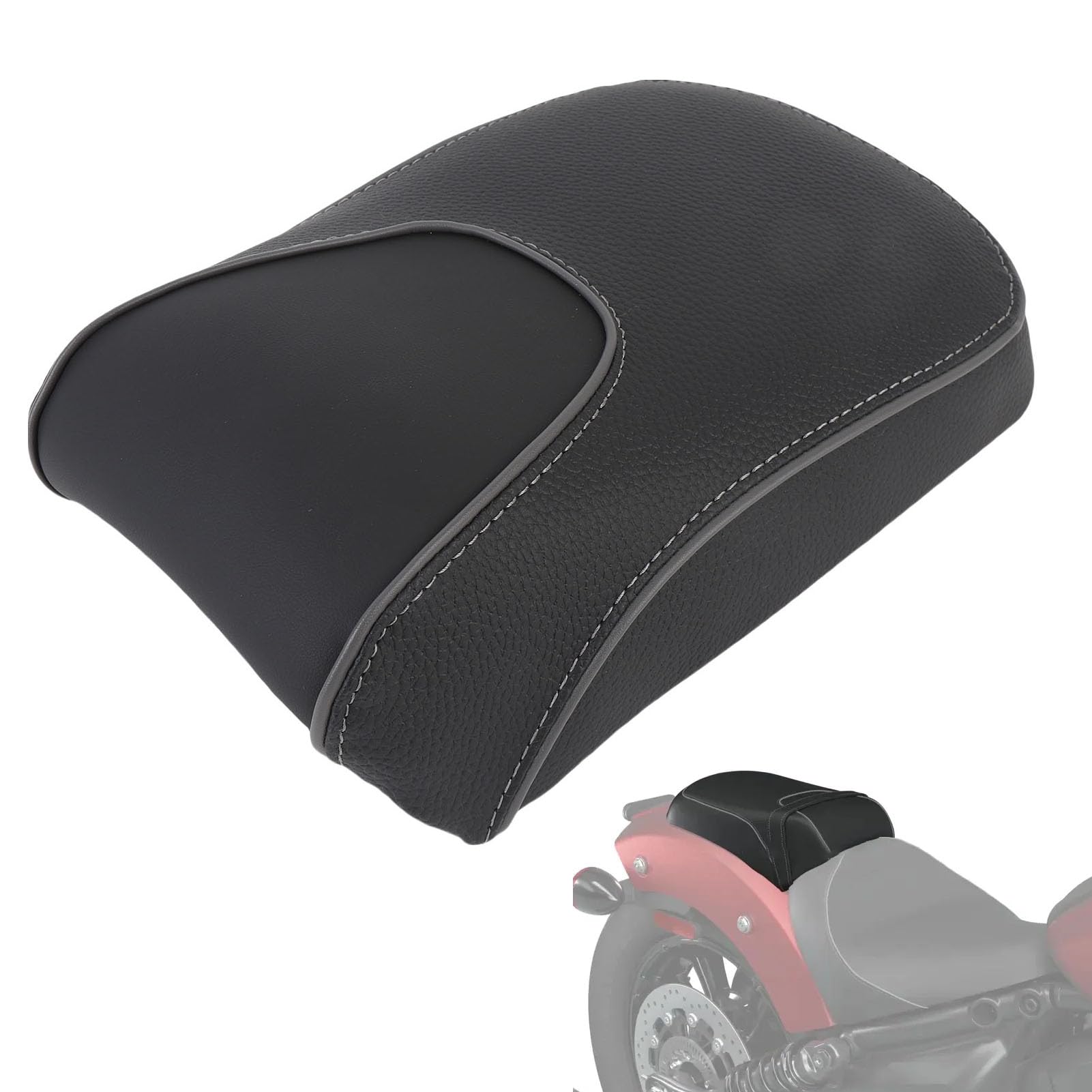 Sxhlseller Cuscino Ergonomico per Cuscino Passeggero Posteriore |Sedile Sostitutivo in Pelle PU per Indian Bobber 2025+ Comfort Ride
