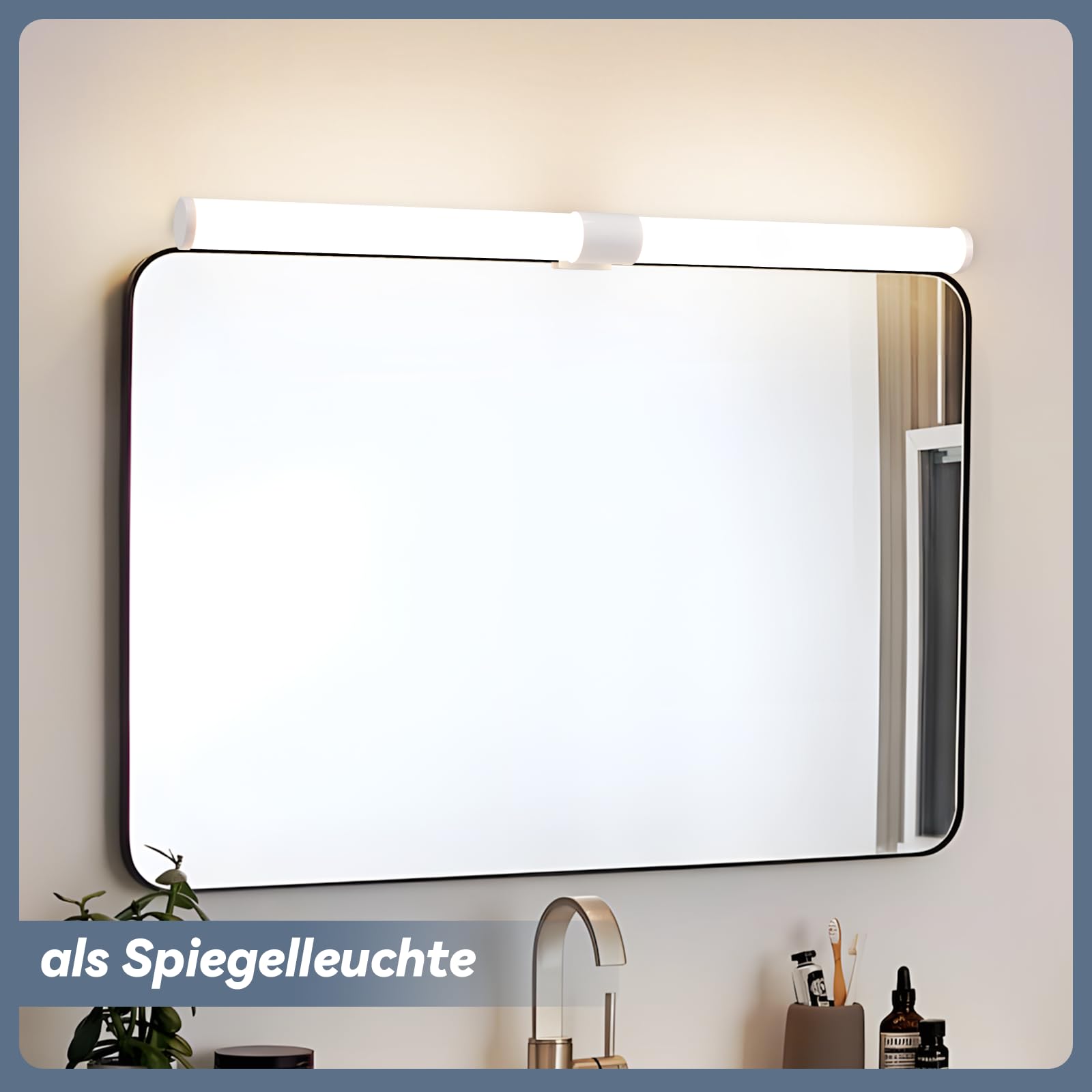 meoaow Luce da specchio per bagno Luce da specchio a LED - Lampada 8W 60CM parete per bianca Morsetto impermeabile IP44 parete 4000K Bianco neutro Lampada moderna per mobiletto del bagno Seminterrato meoaow Luce da specchio per bagno Luce da specchio a LED - Lampada 8W 60CM parete per bianca Morsetto impermeabile IP44 parete 4000K Bianco neutro Lampada moderna per mobiletto del bagno Seminterrato