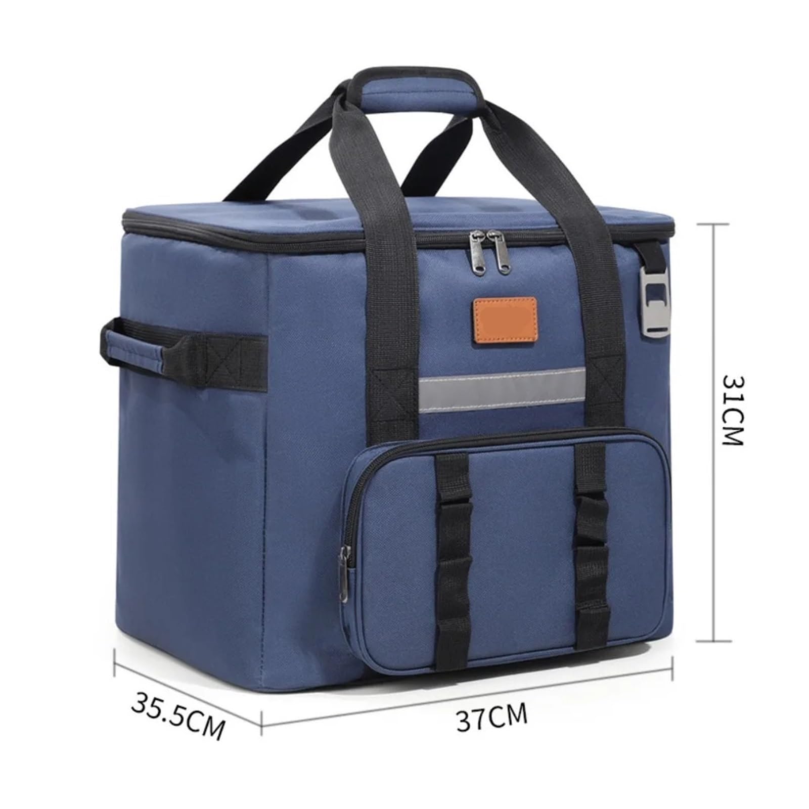 Genérico Bolsa con cierre térmico for alimentos, bolsa refrigeradora aislante de gran capacidad, portátil, a prueba fugas, for Picnic, acampada y playa, 40L(Grey)