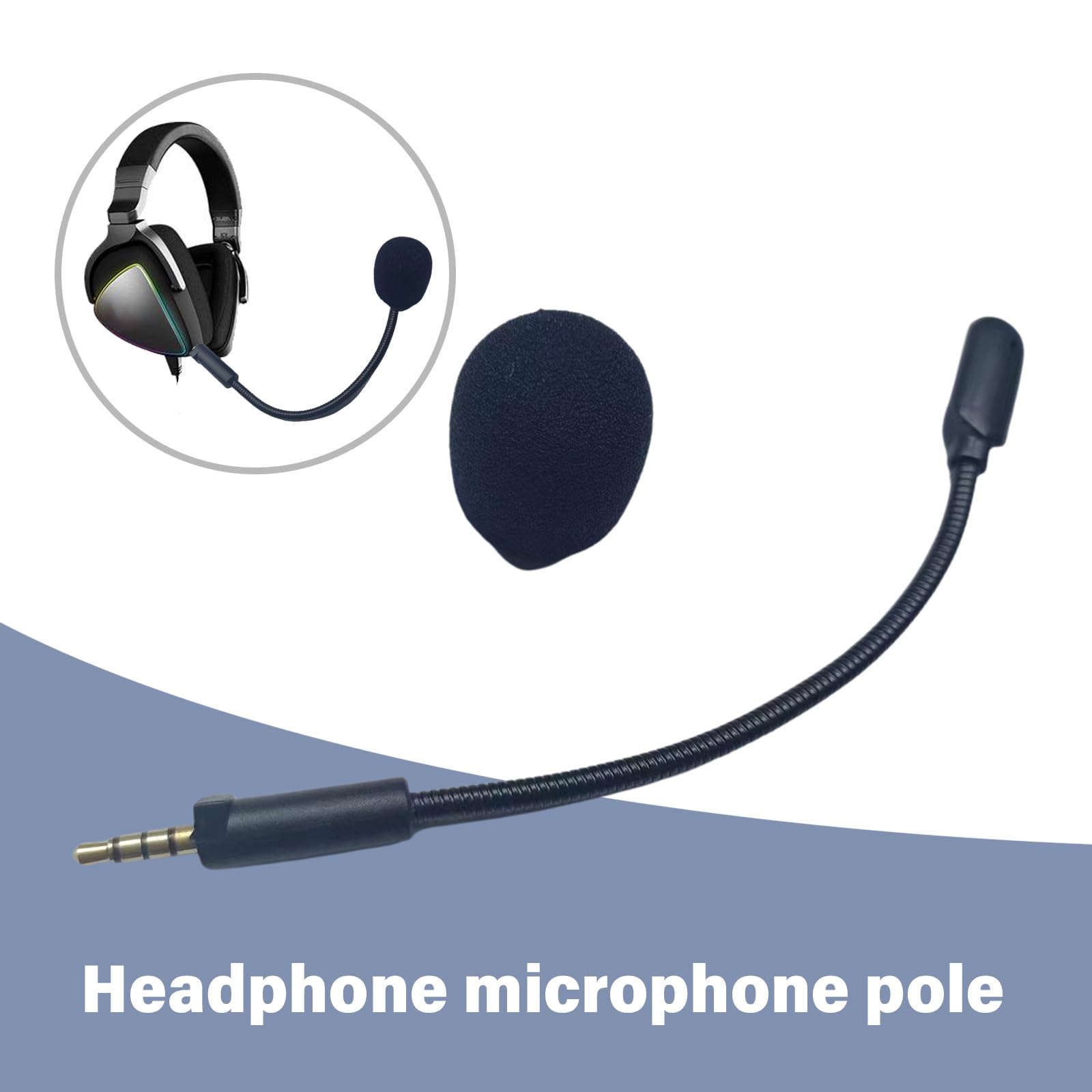 ljhnba 3.5mm Gamings Microphone Boom for Headsets Microphone Enhances Gamings and Communication