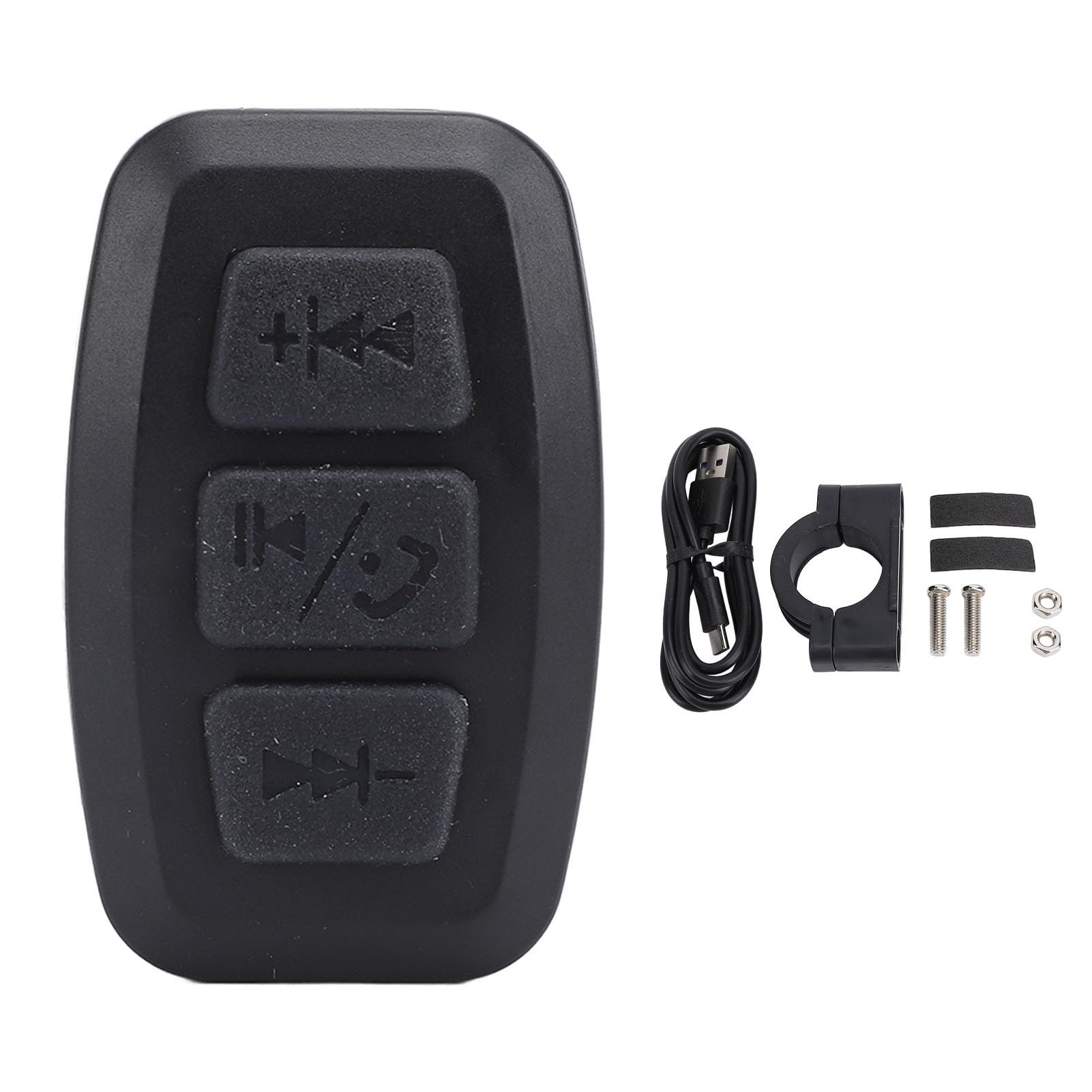 Pulsante multimediale Bluetooth remoto, controllo selfie telecomando musicale regolabile ricaricabile impermeabile, pulsante di controllo del volante per auto, bici, moto,