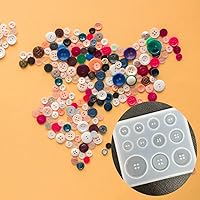 Vista 6 de 3 moldes de silicona de resina de botón, 10/12/15/20/0.984 in, moldes redondos en forma de botón para resina epoxi, arcilla de fundición