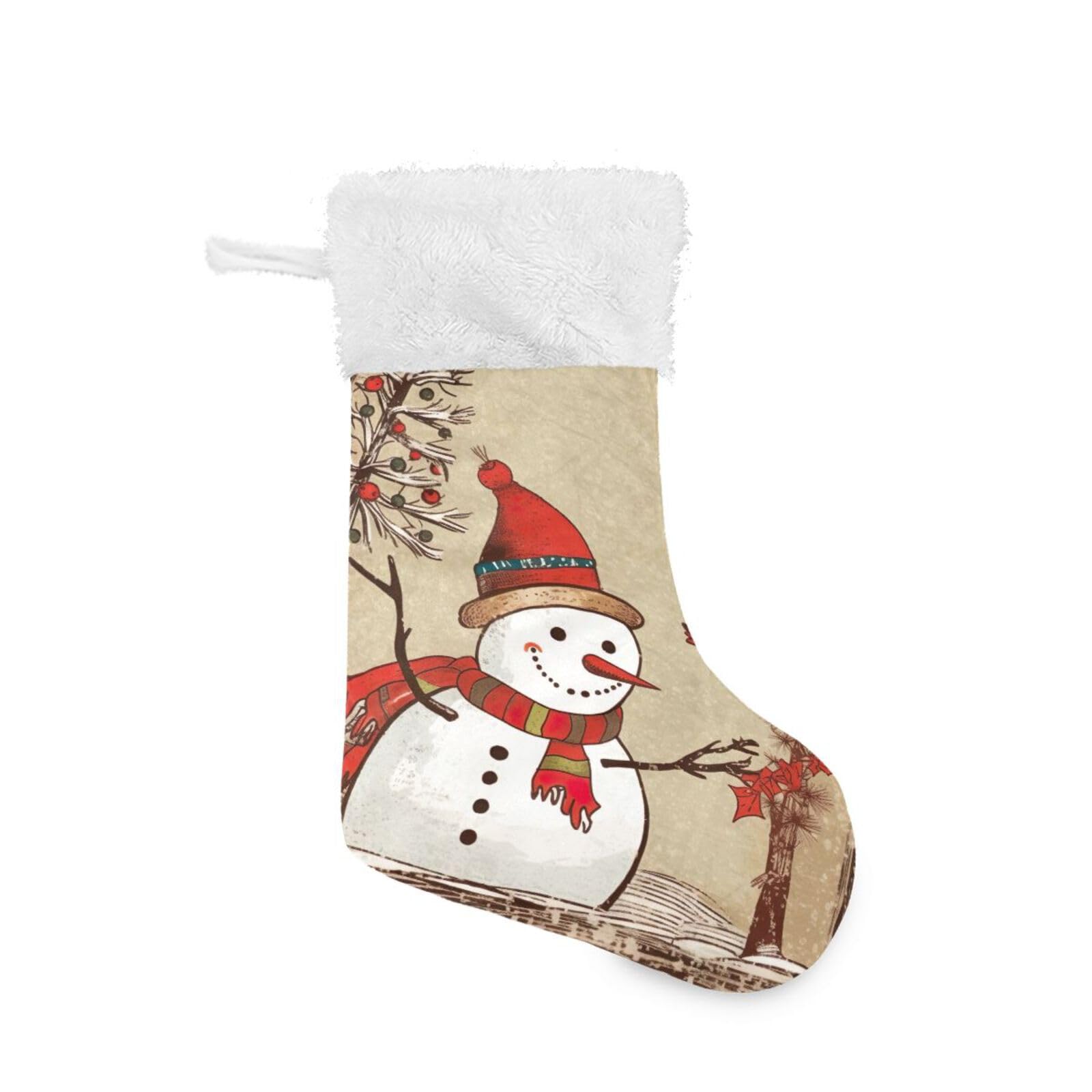 Amazon.com: Wassud Christmas Stocking Snowman and Flying Birds