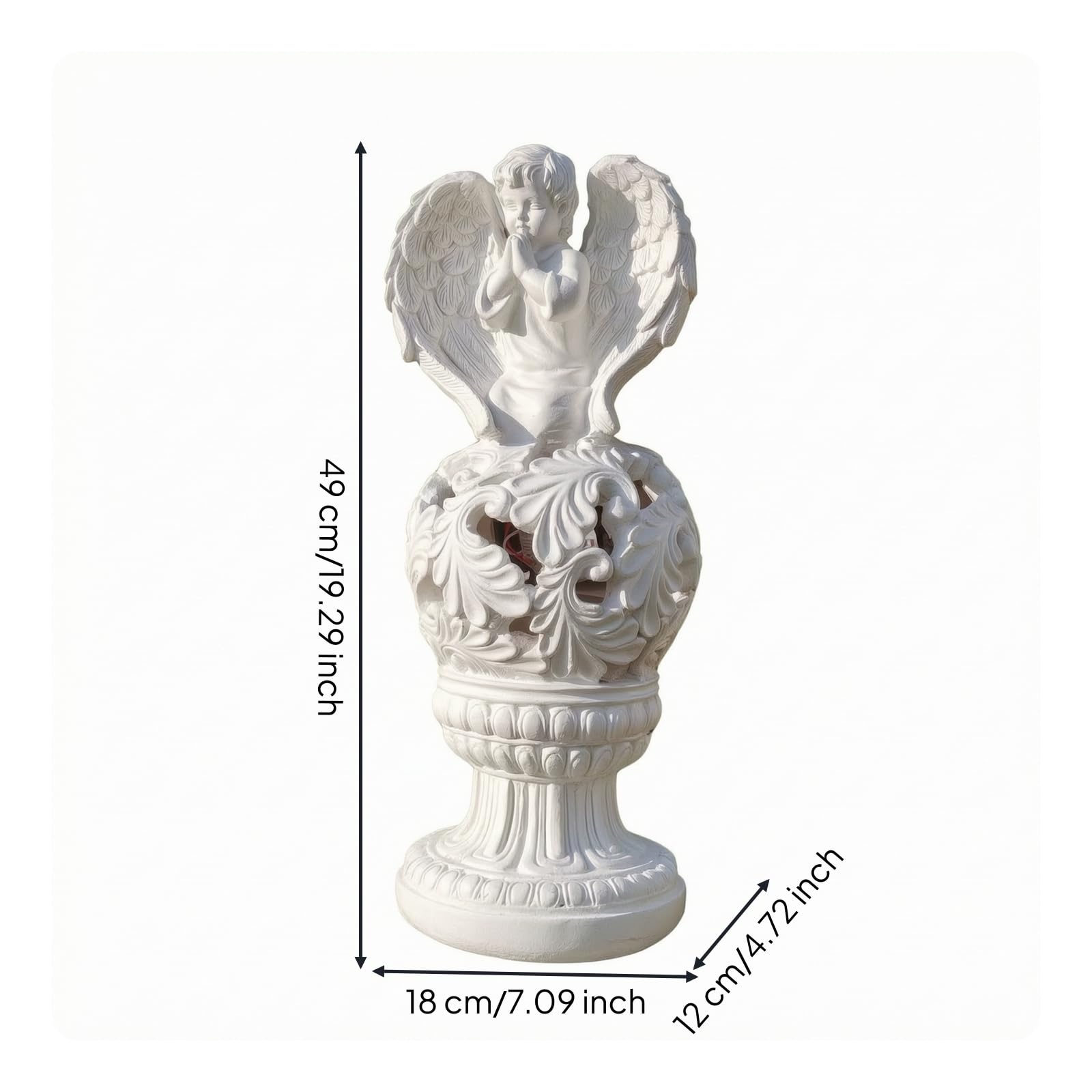 rockible Statue d'ange Inspirant Décoration | Délicat, Ange Protecteur, Paisible, Ornement, pr Patio, Mariage, Ange Mâle