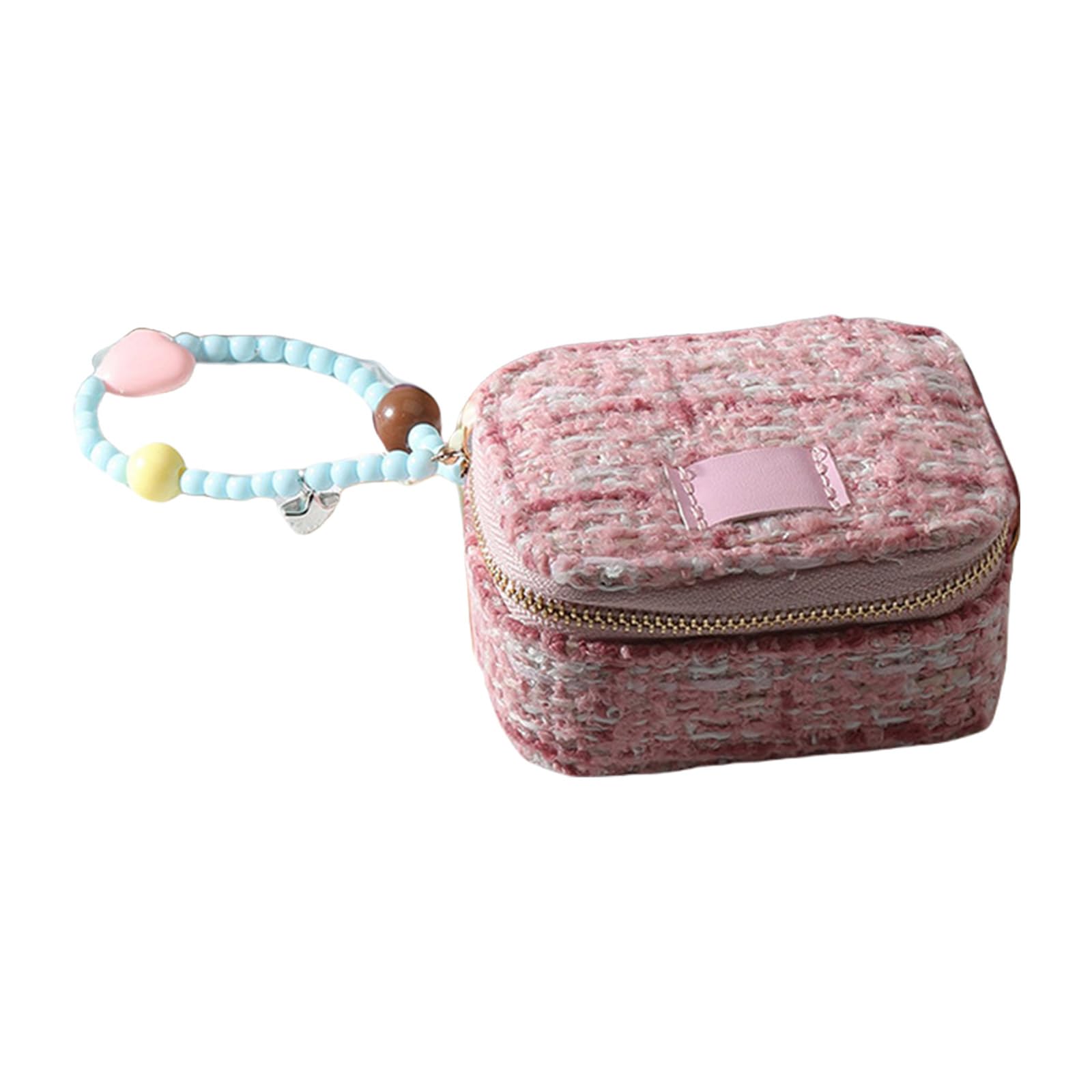 Msioytog Stylish Portable Jewelry Organizers Storage Box Offering Ample Space and Durability for Fashion Individuals Burlap Jewelry Case
