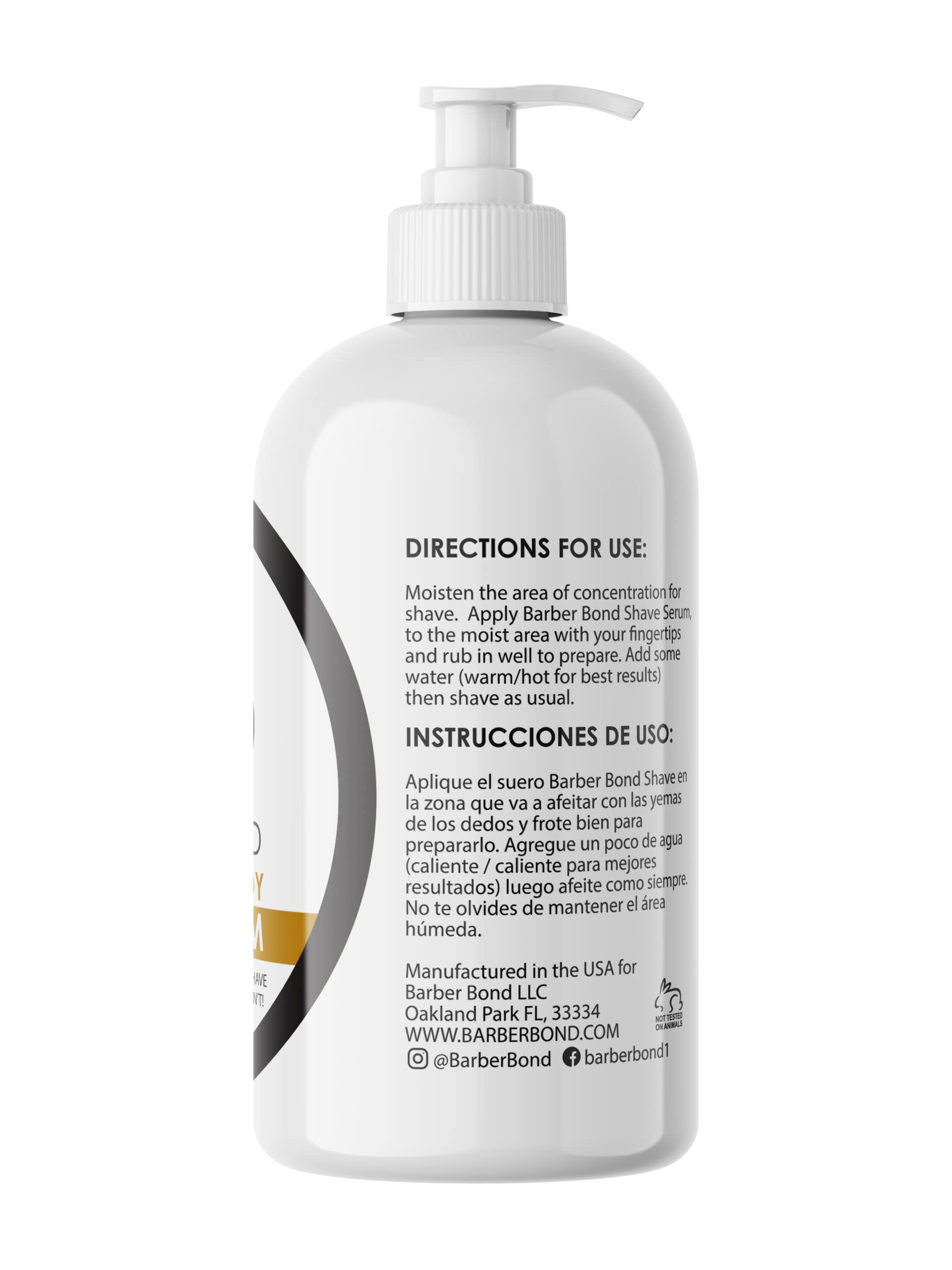 Barber Bond® Premium pełne serum do golenia ciała (236,8 g) przezroczysty żel do golenia dla mężczyzn i kobiet