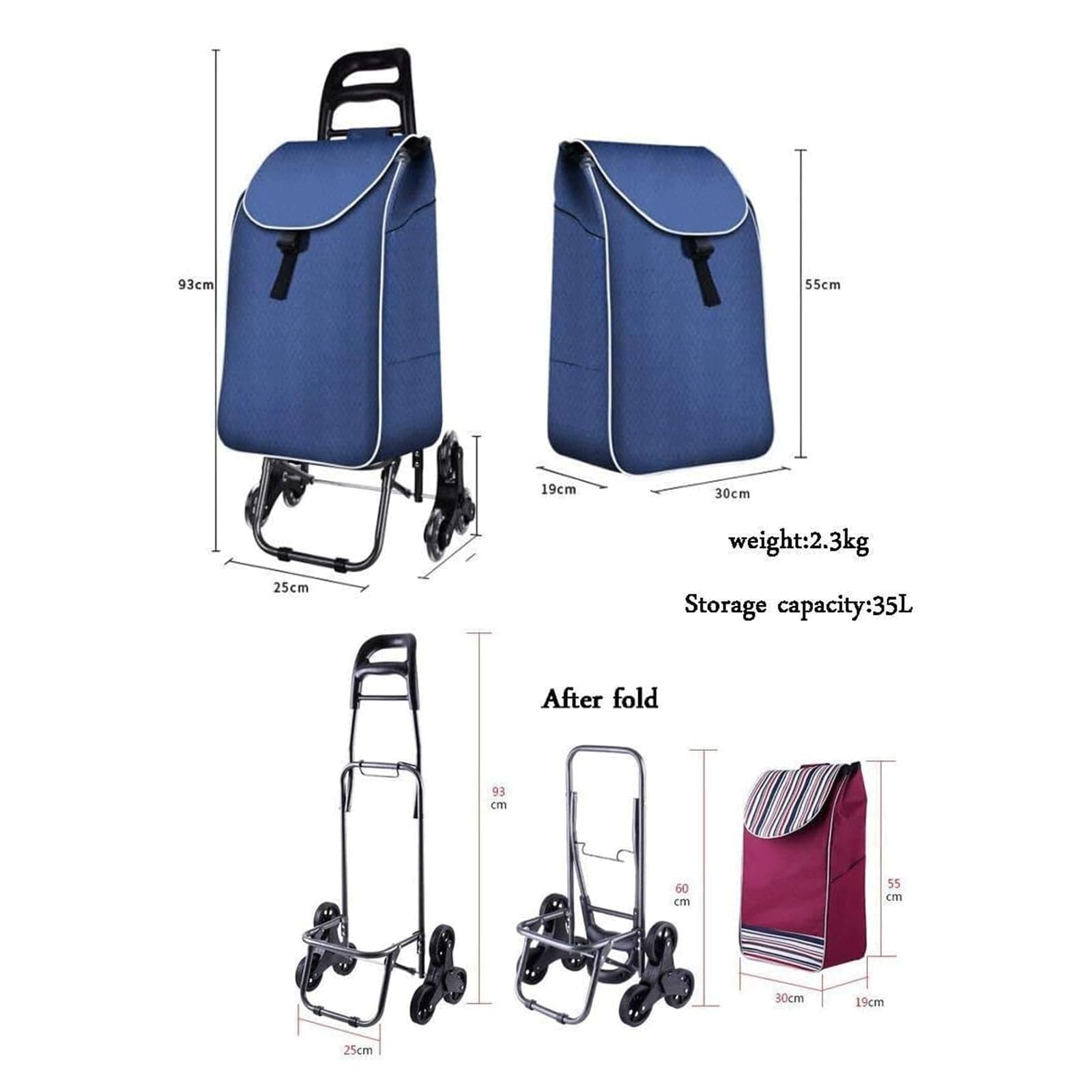 Wózek na zakupy Wózek na zakupy Lekki wózek na zakupy Składany wózek na zakupy Dom Protable Shopping Hand Truck Climb Stairs Hand Truck Koszyk spożywczy Oszczędność miejsca