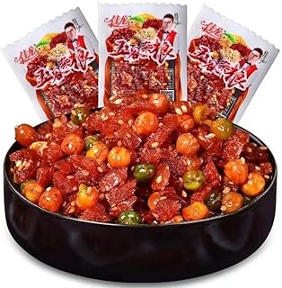 中国辣味零食 佳龙辣条 青豆辣条 中華お菓子 豆制品 辛い軽食 辛口辣条 劲道面筋 素食豆皮 唐辛子辣條 甘辛い 辣條 麻辣面筋 休闲麻辣零食 麻辣味 甜辣味 ベジタリアンスパイシースナック 爆辣片 ラーティアオ 中国麻辣食品 辣味小零食 大辣片 激辛辣条小吃 (50包)