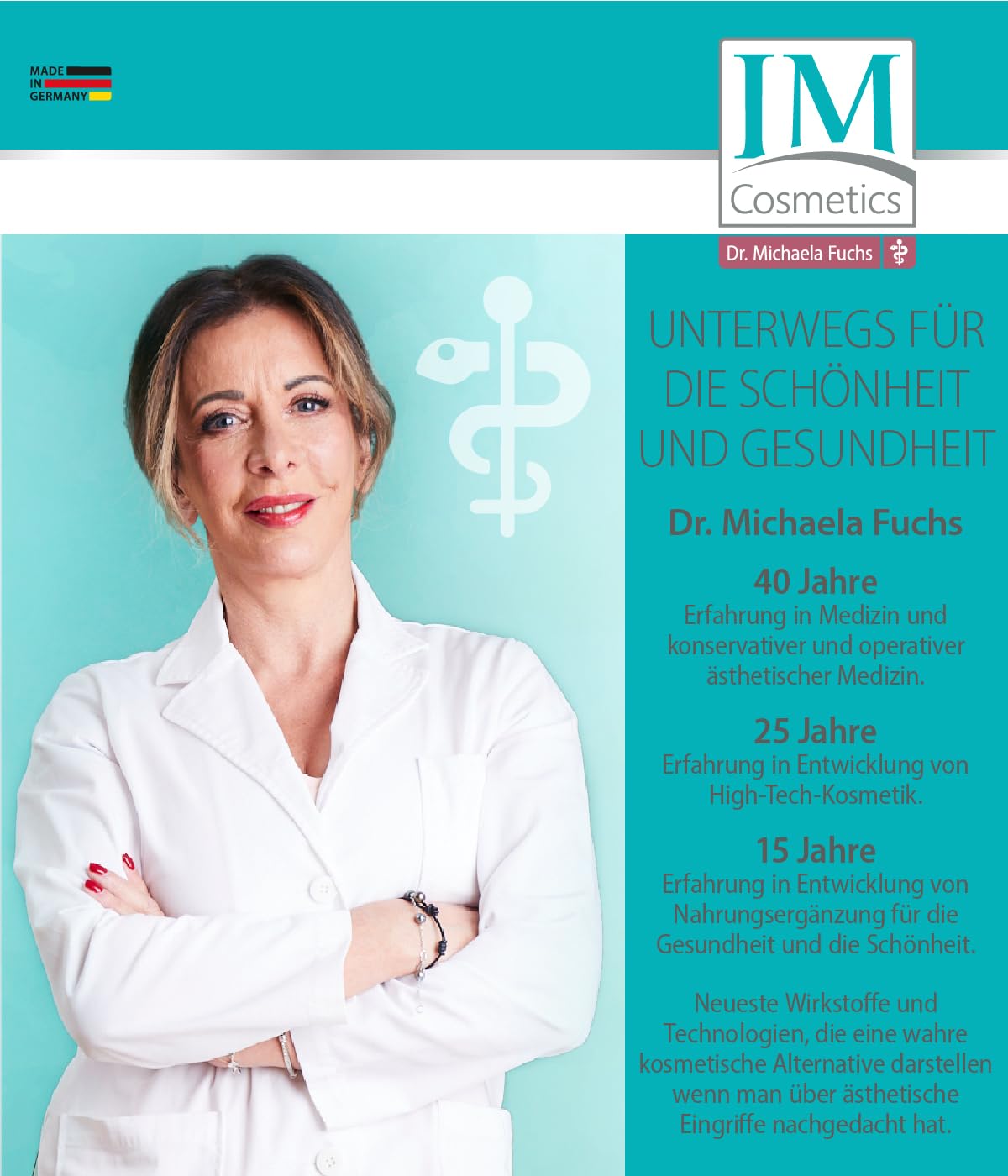 Genius IM Cosmetics BeautyMed Needle Free DT Deluxe-Set 4-tlg. - Anti-Aging Tagescreme & Nachtcreme, Gesichtsserum & Augencreme- mit Hyaluronsäure, regt Kollagen an, Anti Falten Dr. Michaela Fuchs