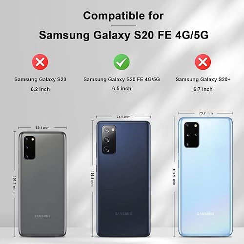 Miniatura 2 de Jasonyu Funda tipo cartera con tapa para Samsung Galaxy S20 FE 5G, funda magnética de cuero con tarjetero, función atril, funda protectora duradera