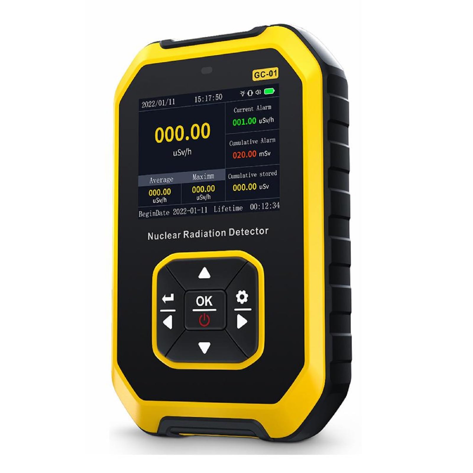 DEWIN Contatore Geiger GC01, Rilevatore di Radiazioni Geiger Counter Misuratore di Radiazioni nucleari Geiger Dosimetro Personale Tester di radioattività a Raggi X