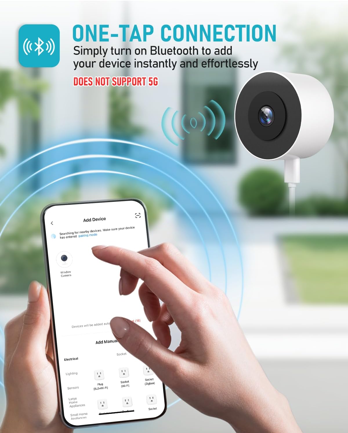 Window Camera 3MP 2K, 2.4GHz WiFi Indoor Camera for Home Security with Full Color Night Vision, 2-Way Audio, 24/7 Recording, Human/Motion Detection, Real-Time Alerts, Alexa Support - Image 3