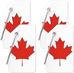 4 Etiquettes de bagages en silicone pour valises Canada - Valises de voyage Étiquettes de bagages avec cartes nominatives Protection de la vie privée (rouge)