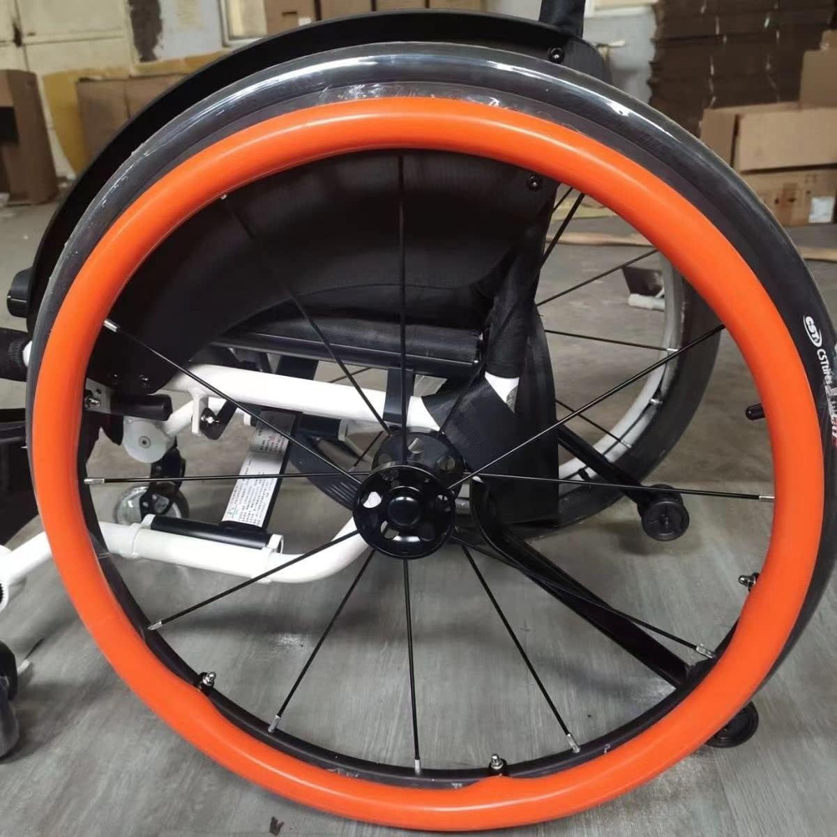 LINCYS Fundas para Aros De Sillas De Ruedas,Cubierta De Silla De Ruedas Deportiva para Rueda Trasera De 24 Pulgadas,Naranja,24in