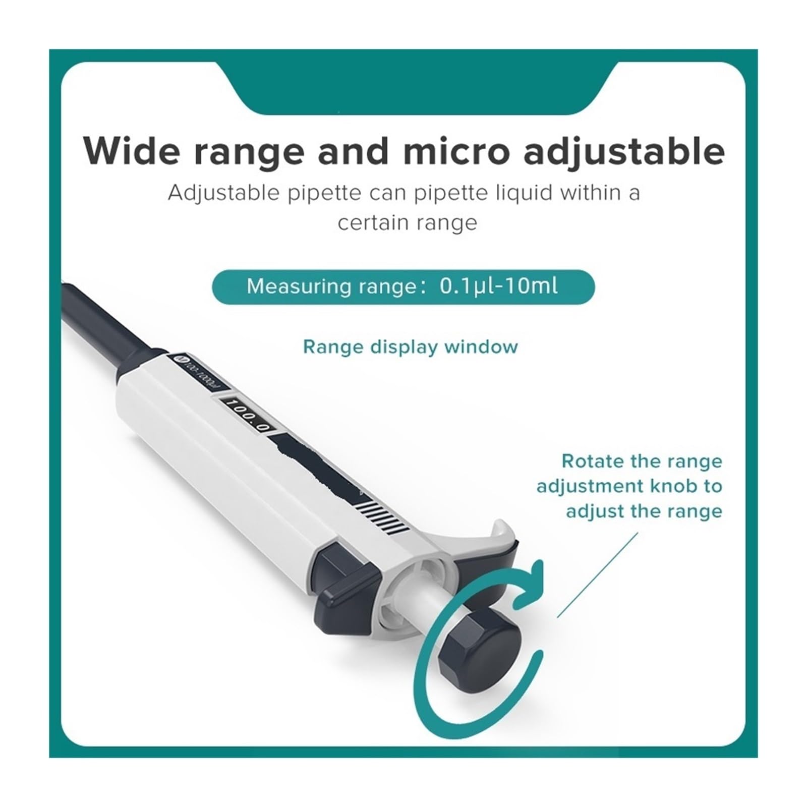 Pipeta 2 Uds Pipeta De Laboratorio Micropipeta Suministros Médicos Un Solo Canal Manual 0,1-5000ul 10ml para laboratorio(M20-200ul)