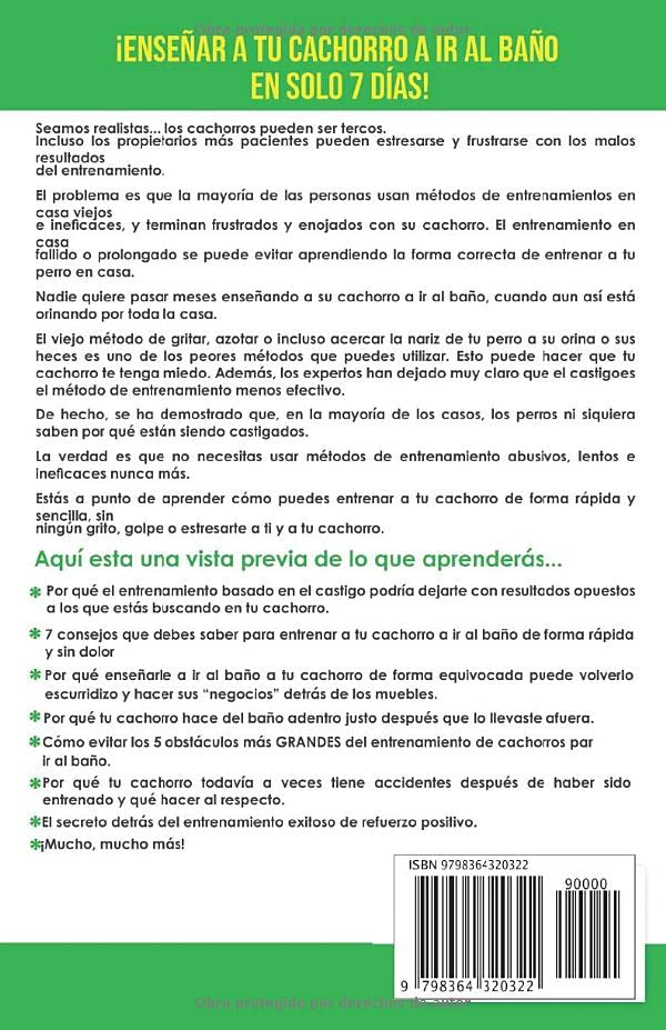 Miniatura 2 de Entrenamiento de Cachorros Cómo Enseñar a Tu Cachorro a ir al Baño En Tan Solo 7 Días! (Spanish Edition)