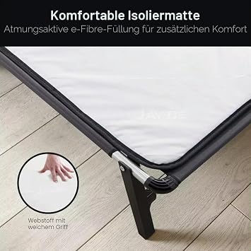 JAY-BE LE59 Ultralight 7.1 kg Single Folding Bed with E Fibre Insulation Underlay