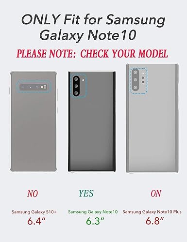 Miniatura 2 de HONG-AMY Funda para Samsung Galaxy Note 10 con protector de pantalla de TPU flexible autorreparable 2 unidades, 3 en 1, cuerpo completo, a prueba de