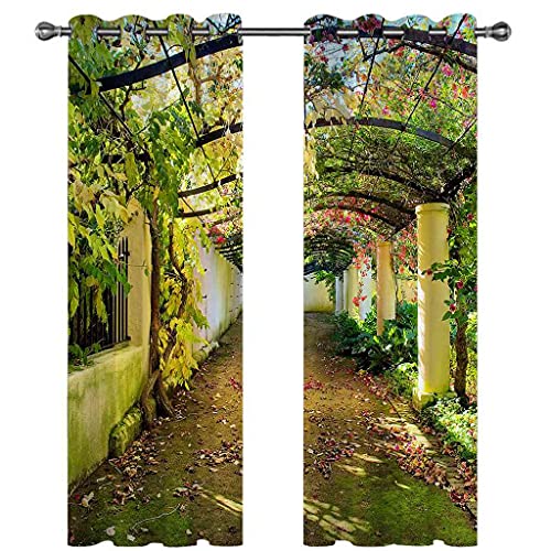 Rideau thermique et isolant phonique à oeillets vert 140x160cm - 3