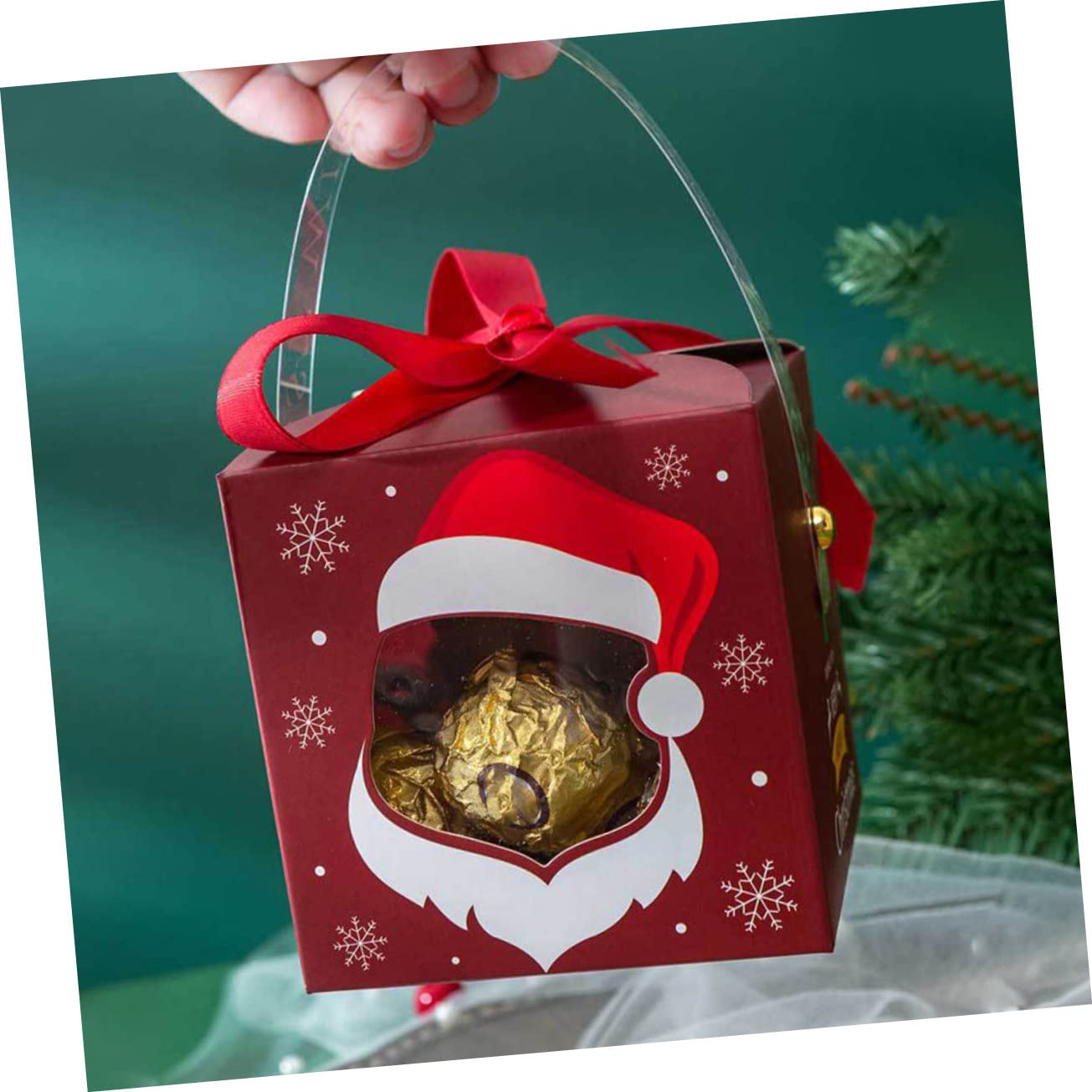 Mobestech 20pezzi Scatole di Carta per Dolcetti Natalizi Scatoline Regalo di Caramelle Scatole di Immagazzinaggio per Feste Custodie Regalo Colore Casuale