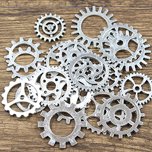 KDFJ Lot de 20 pignons mécaniques de couleur bronze doré argenté pour fabrication de bijoux tibétains Cover