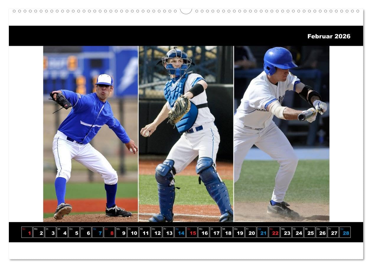 Kultsport Baseball (Wandkalender 2026 DIN A2 quer), CALVENDO Monatskalender: Packende Szenen vom Baseballfeld (CALVENDO Sport)