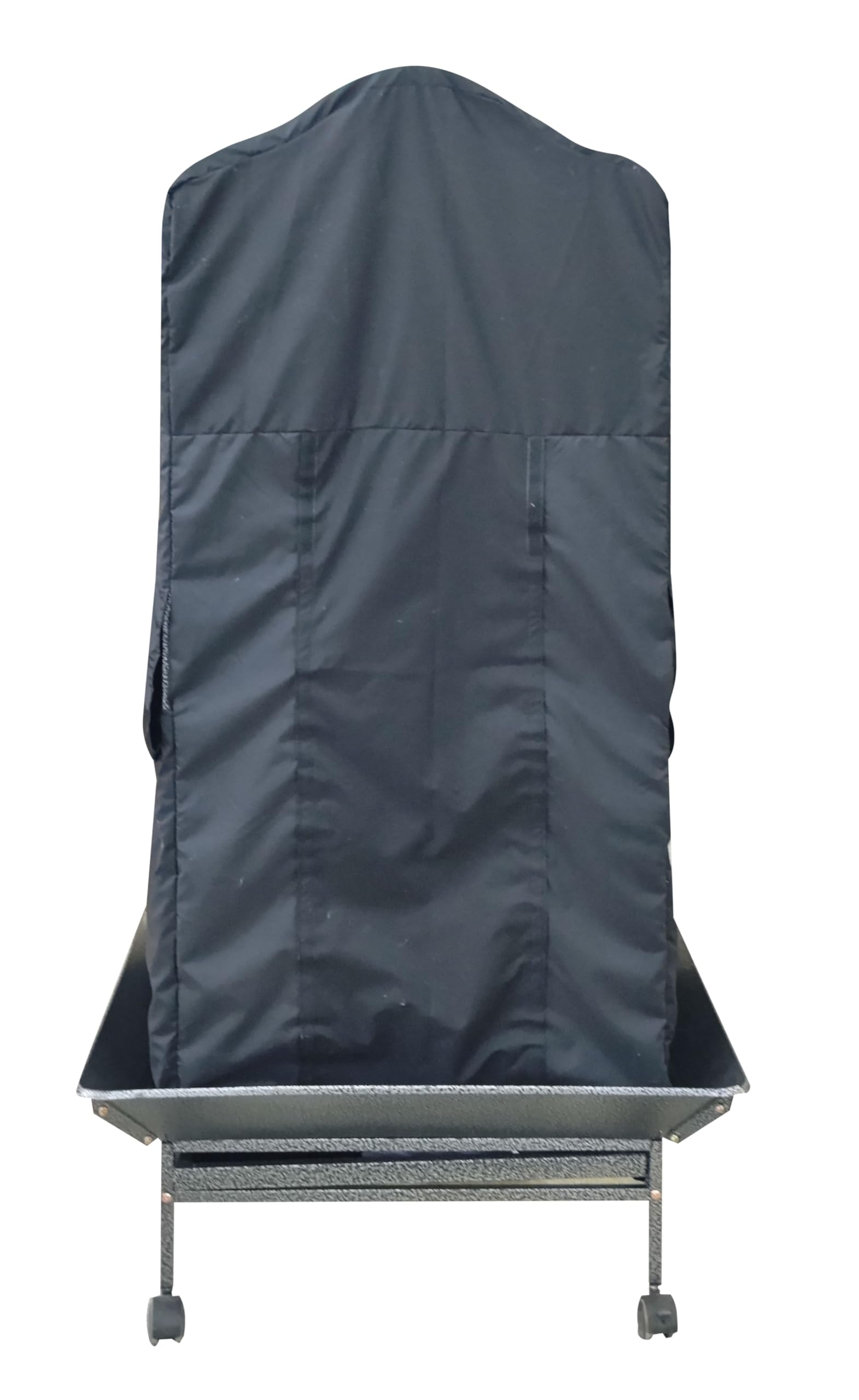 Pet's Solution - Telo Copertura Nero per Gabbia Pappagalli con Tetto Onda e Misura Interna da 61,5x57,5x121h cm, Ideato per Favorire il Riposo dei Volatili
