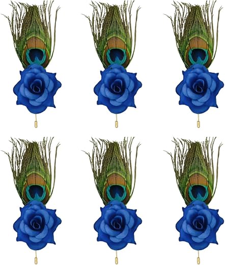 Gift Jaipur Morepankh Peacock feather (LM-11) Brooches/Brooch/Broaches/Brouches Pack for wedding engagement Men &amp; Women bl...