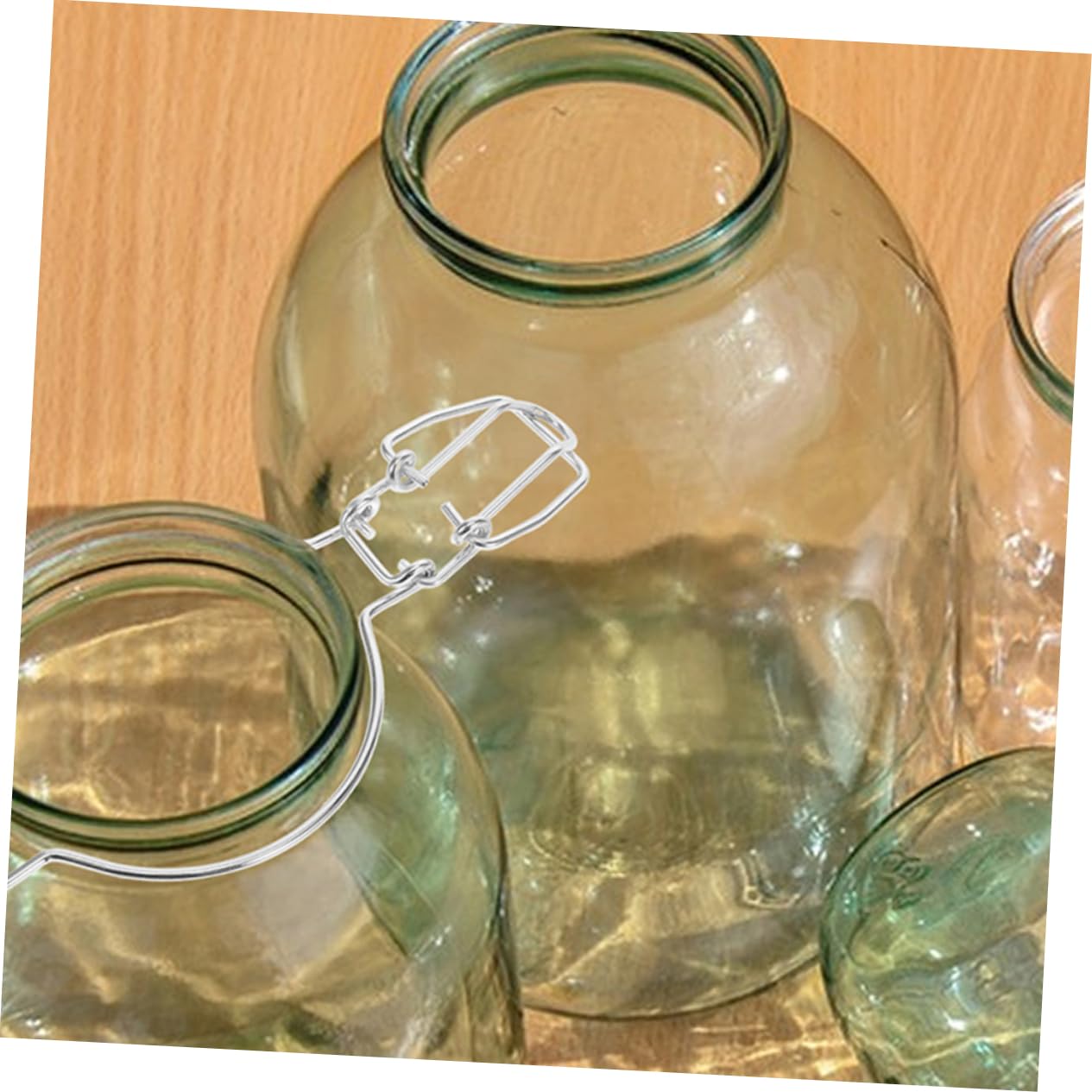 Abrazaderas de Alambre para Tarros de Vidrio de Acero Inoxidable 12piezas | Plata, Diseño de Resorte Único, para Tapa de Tarro y Cierre Hermético sin Fugas