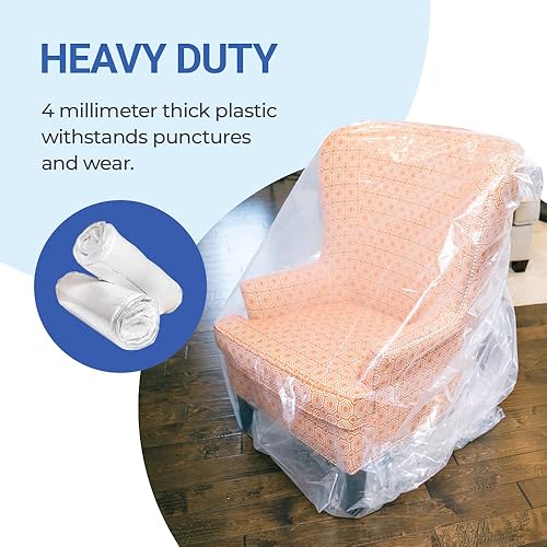 Miniatura 3 de Bolsa de almacenamiento para colchón, extra grosor 4mil. Cabe estándar, extra largoResistente para mover y almacenamiento a largo plazo